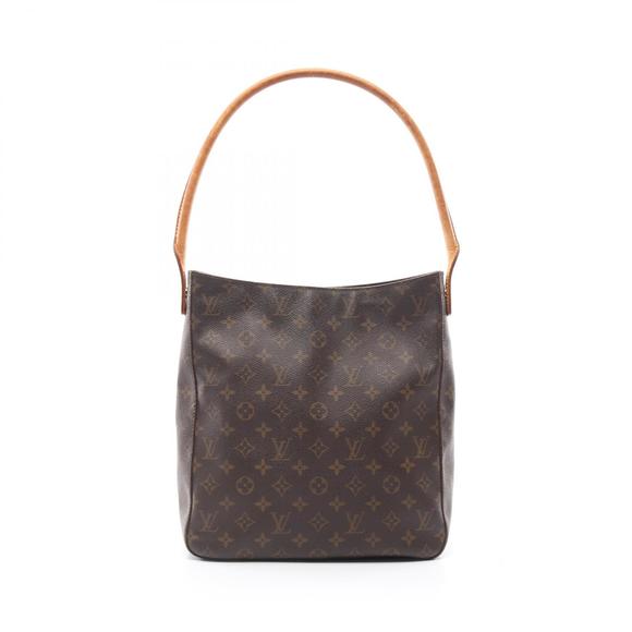 Louis Vuitton Leather Looping Brown Monogram Bag GM Shoulder - Picture 1 of 7